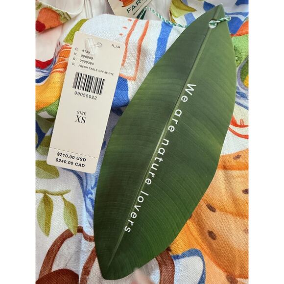 FARM RIO Dress Womens XS Multicolor Fresh Table Linen Print Anthropologie NWT - Picture 6 of 11